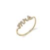 925 Silver Diamond Mrs. Ring