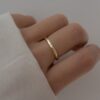 Slim 2.5mm band with pave stone setting