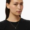 925 Silver Diamond Necklace in 925 sterling silver with gold plating
