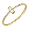 925 Silver Diamond Pave Illusion Band - Image 2