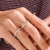 925 Silver Diamond Pave Ring designed for everyday stacking
