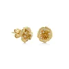 Floral 925 silver stud with peony-inspired layered detailing