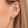 925 Silver Diamond Plumeria Stud - Image 2