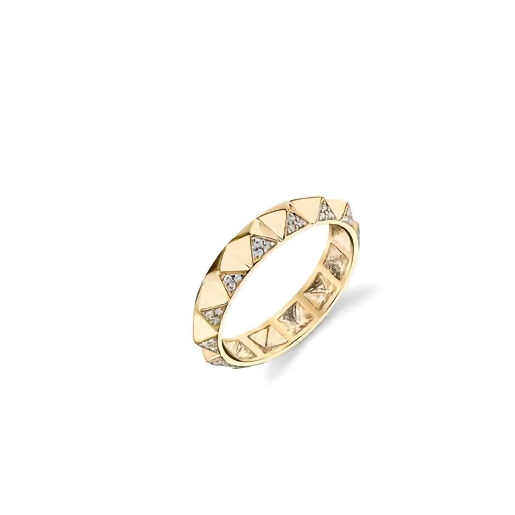 925 Silver Diamond Pyramid Eternity Ring