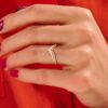 925 Silver  Diamond Royal Curve Ring