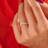 925 Silver  Diamond Royal Curve Ring - Image 5
