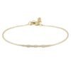 925 Silver Diamond Segments Bar Bracelet in sterling silver with thick gold plating