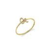 Simple initial ring in thick gold-plated sterling silver