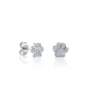 925 Silver Diamond Small Paw Stud with paw-shaped design