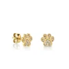 Paw stud with premium CZ diamond stones in pave setting