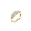 Small puffy silver ring with rounded, compact design