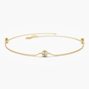925 Silver Diamond Solitaire Bracelet