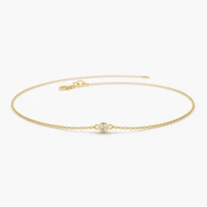 925 Silver Diamond Solitaire Bracelet