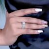925 Silver Diamond Solitaire Engagement Ring with single centre stone