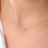 925 Silver Diamond Solitaire Necklace