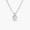 925 Silver Diamond Solitaire Necklace - Image 3