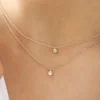 925 Silver Diamond Solitaire Necklace - Image 5