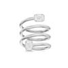 925 Silver Diamond Spiral Ring