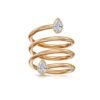 925 Silver Diamond Spiral Ring - Image 2