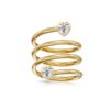 925 Silver Diamond Spiral Ring - Image 3