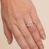 Signet ring with premium CZ diamond pave accents