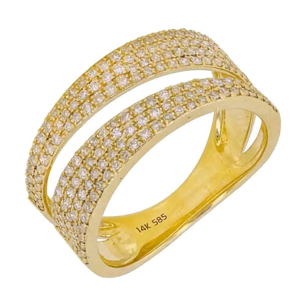 925 Silver Diamond Split Ring