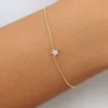925 Silver Diamond Star Charm Bracelet with star motif