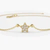 925 Silver Diamond Star Charm Bracelet in sterling silver