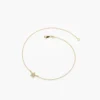 925 Silver Diamond Star Charm Bracelet with polished star charm