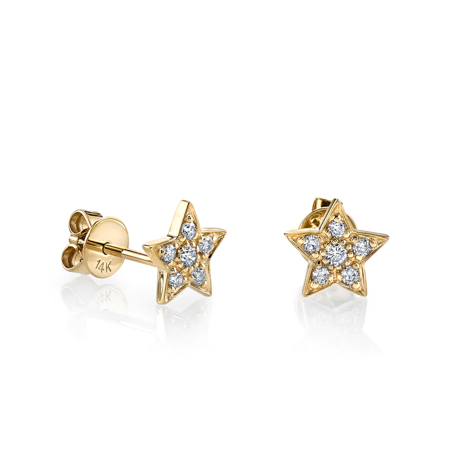 925 Silver Diamond Star Stud