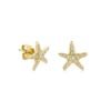 925 Silver Diamond Starfish Stud