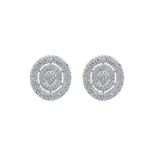 925 Silver Diamond Stud Earrings