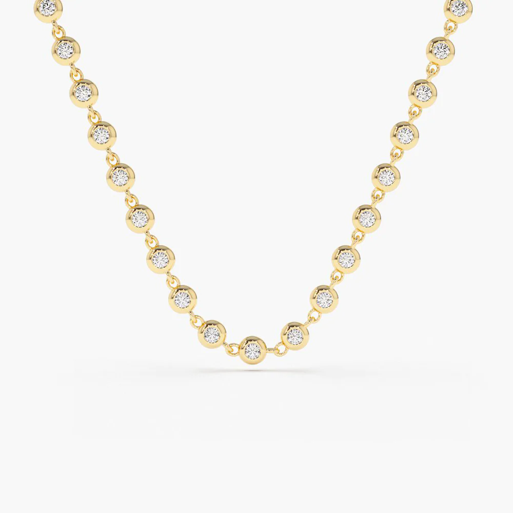 925 Silver Diamond Tennis Necklace