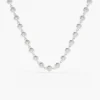 925 Silver Diamond Tennis Necklace - Image 4