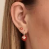Small evil eye stud with a compact, refined profile