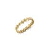925 Silver Diamond Tiny Daisy Eternity Ring with floral motifs