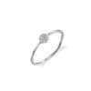 Gold-plated sterling silver ring with a petite disc centrepiece