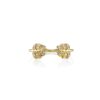 925 silver double monstera leaf ring with gold plating