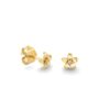 Tiny plumeria stud with sparkling floral detail
