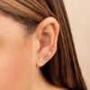 925 sterling silver stud with premium CZ diamond sparkle