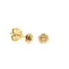 Tiny rose stud earring with Premium CZ diamond stones