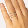 925 Silver Diamond Turquoise Segment Ring - Image 2