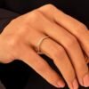 Twisted 925 silver eternity ring with pavé stones
