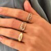 925 sterling silver ring with premium CZ diamond pavé setting