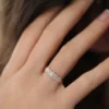 925 Silver Diamond Wedding Band with refined, timeless ring profile