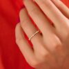 925 Sterling Silver wedding ring with thick gold plating