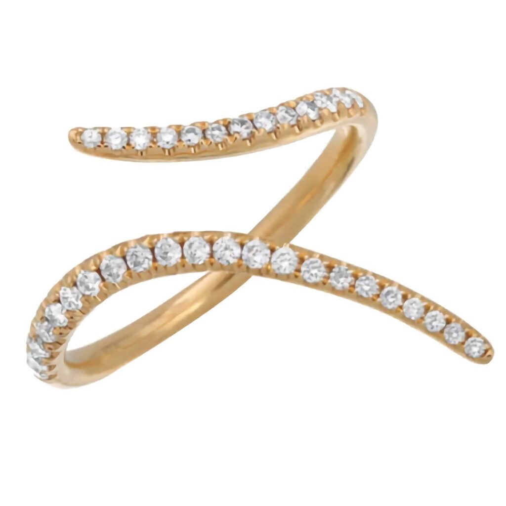 925 Silver Diamond Wrap Ring
