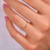 925 sterling silver ring with thick gold plating finish