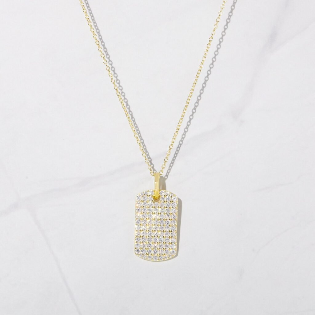 925 Silver Dog Tag Necklace