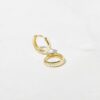Nickel-free dome huggies earrings with a simple, modern profile